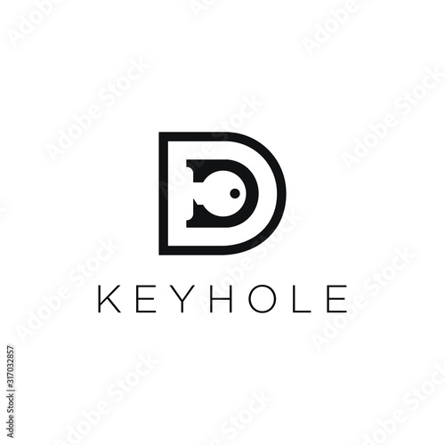 Keyhole  in real estate Logo Design.