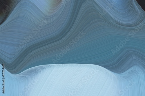 Fototapeta Naklejka Na Ścianę i Meble -  fluid artistic waves with modern curvy waves background illustration with blue chill, light blue and very dark blue color