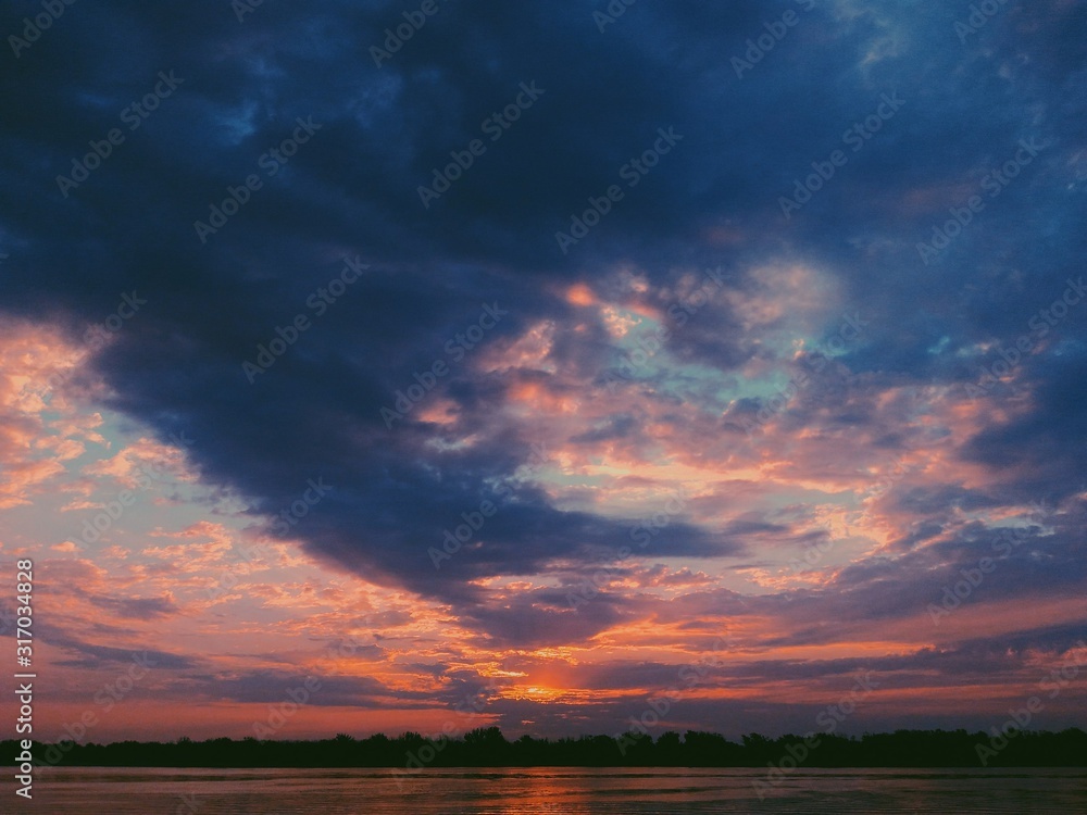 Fototapeta premium sunset in the sky