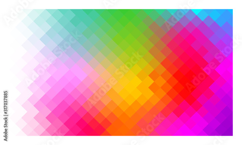 Polygon Abstract Backgrounds. Rainbow Color vector banner.