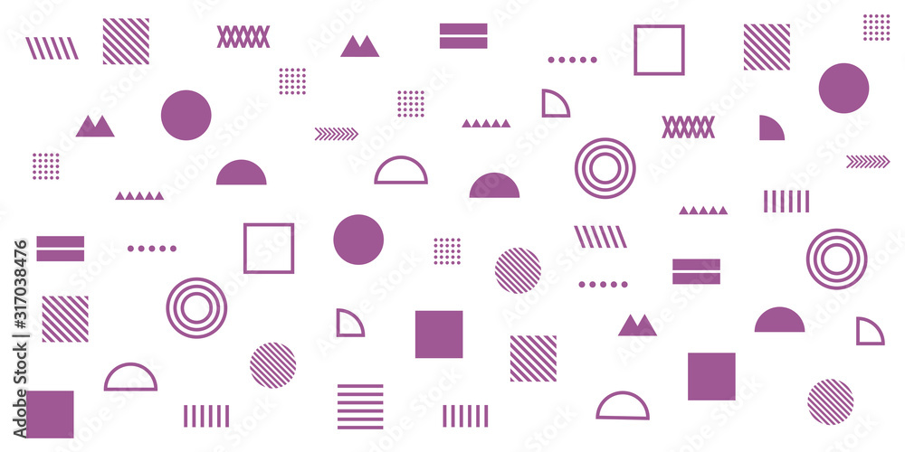 Memphis Simple Purple Abstract Circle Line Rectangle Box Arrow Cross Mountain River Pie Egypt Basic Shape Background For shirt Memphis Simple Purple Abstract Circle Line Rectangle Box Arrow Cross Mountain River Pie Egypt Basic Shape Background For shirt