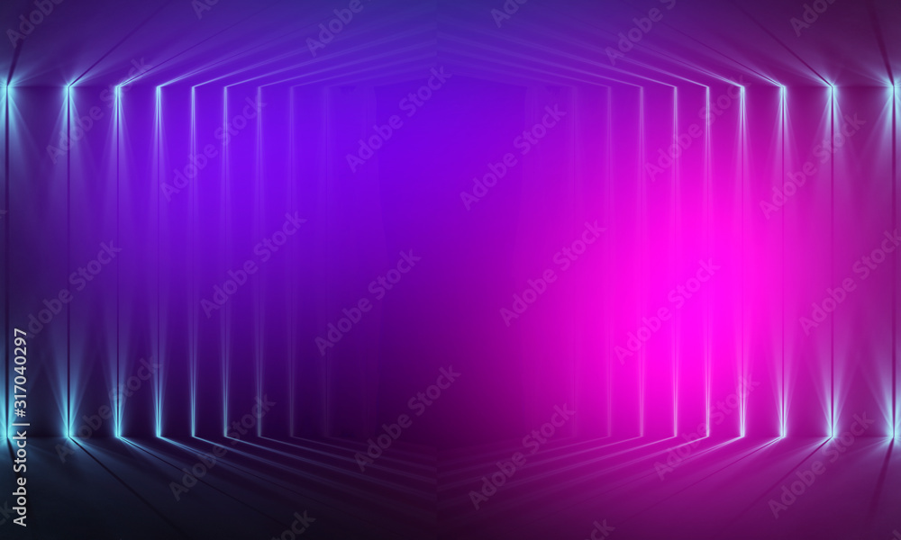 Ultraviolet abstract light. Light element, light line. Violet and pink gradient. Modern background, neon light. Empty stage, spotlights, neon. Abstract futuristic neon background. Ultraviolet abstract light. Light element, light line. Violet and pink gradient. Modern background, neon light. Empty stage, spotlights, neon. Abstract futuristic neon background.