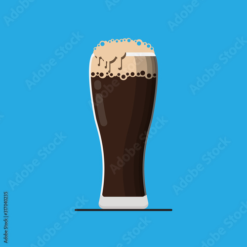 Root beer mug. Vector illustration.