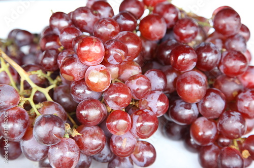 background of fresh red grape 