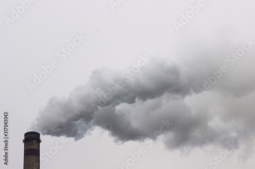 Thermal power station, the smoke from the Flue-gas stack