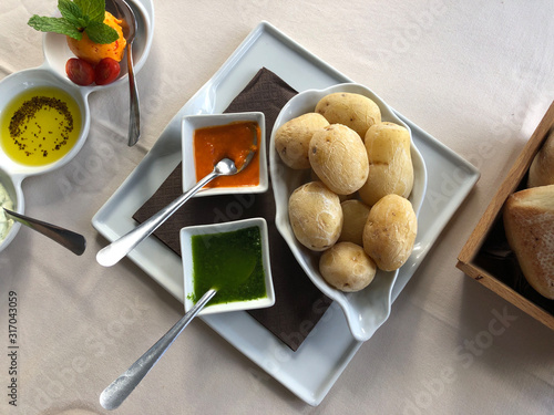 Delicious Papas arrugadas at restaurant Vista Mar