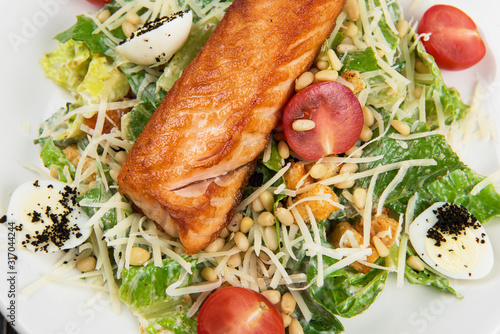 Grilled salmon caesar salad...