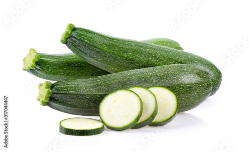 fresh zucchini isolated on white background