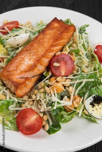 Grilled salmon caesar salad...