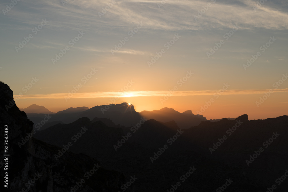 Atardecer en Mallorca, cabo Formentor, España