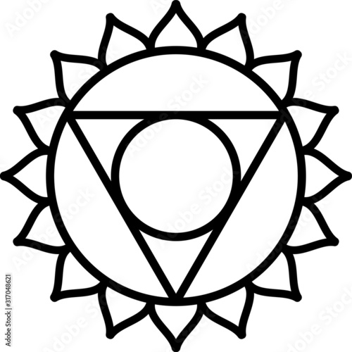 Chakra Vishuddha | Halschakra | schwarz