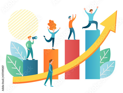 Graph of profit and income growth.