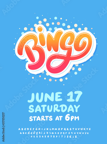 Bingo. Vector invitation flyer.