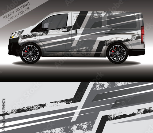 Car wrap decal design vector, custom livery race rally car vehicle sticker and tinting.