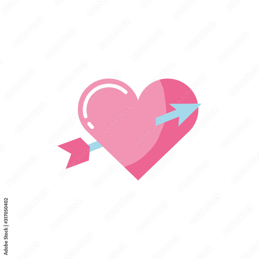 Isolated heart and arrow vector design Isolated heart and arrow vector design