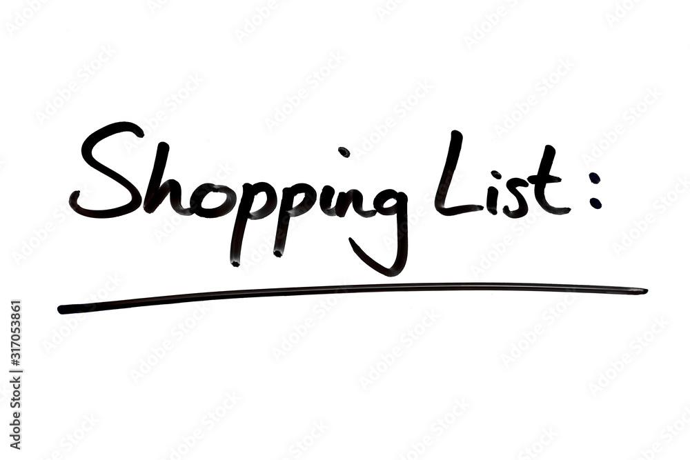 Shopping List Shopping List