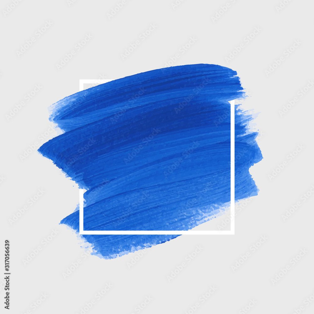 Fototapeta premium Logo brush painted watercolor background vector. Perfect design for creative card and sale banner. 