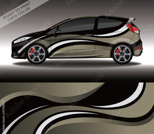 Car wrap decal design vector  custom livery race rally car vehicle sticker and tinting.