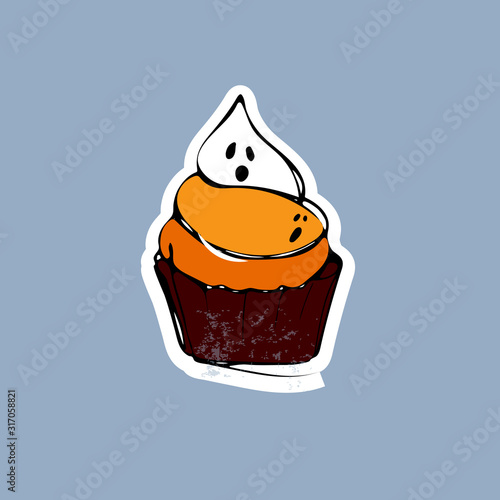 Vector handdrawn illustration. Halloween card, poster, banner invitation EPS 10