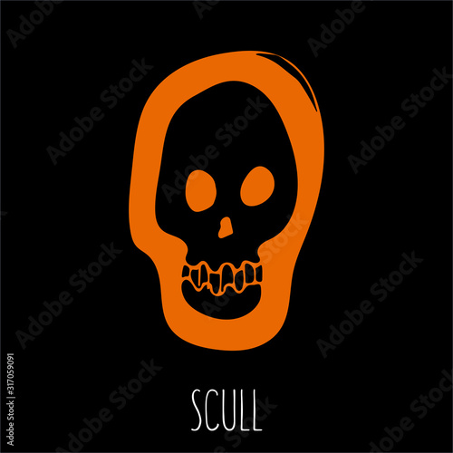 Vector handdrawn illustration. Halloween card, poster, banner invitation EPS 10