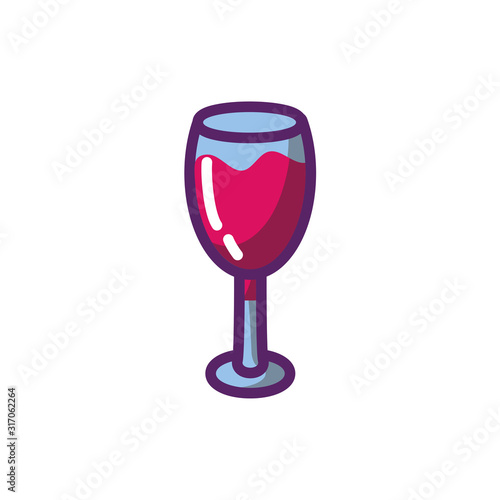 Isolated wine cup vector design