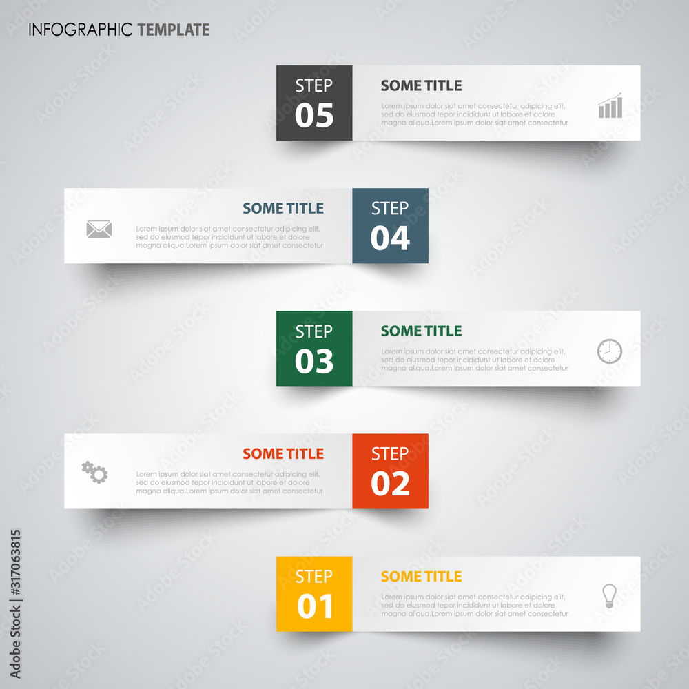Info graphic with colorful design stickers template Info graphic with colorful design stickers template