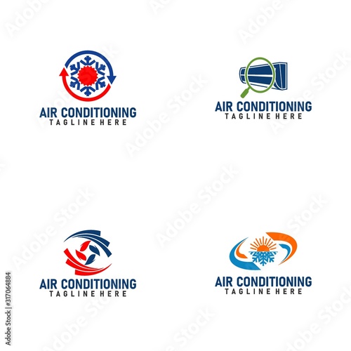 Air condition logo concept vector. Technology device for adjust air condition