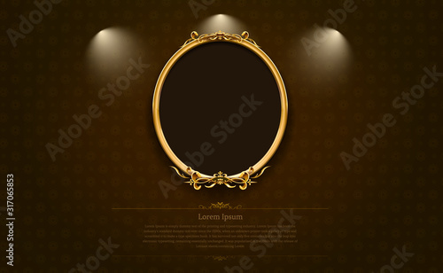 frame border floral flower picture gold thai art