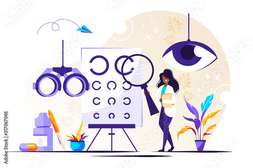 Ophthalmologist Doctor Check Eyesight