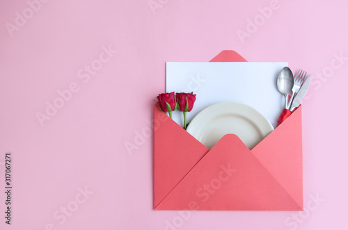 Valentines day meal invitation