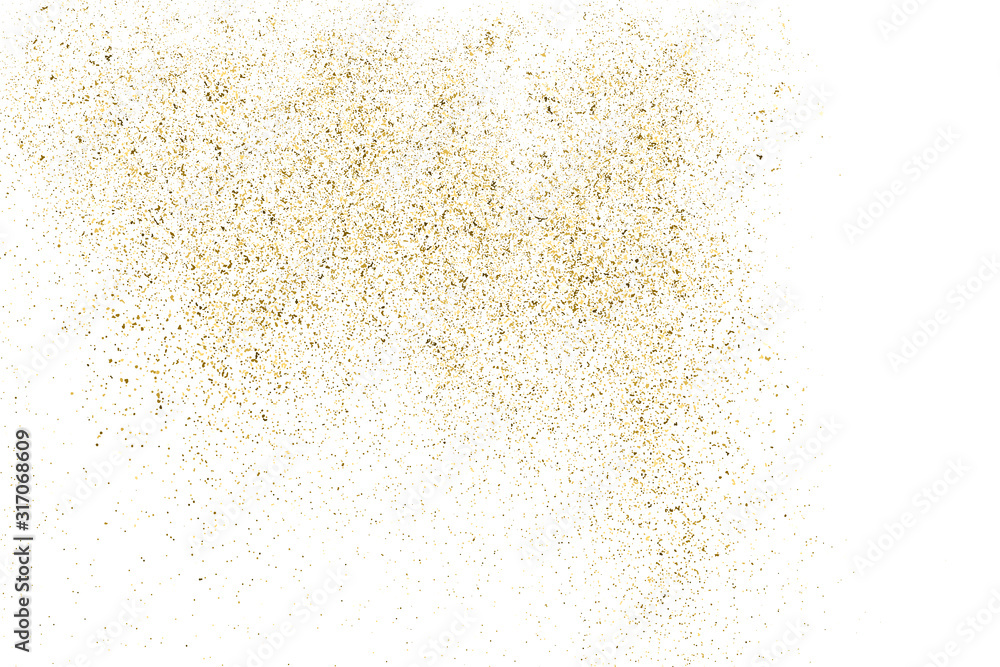 Gold Glitter Texture Isolated On White. Amber Particles Color. Celebratory Background. Golden Explosion Of Confetti. Design Element. Digitally Generated Image. Vector Illustration, Eps 10. Gold Glitter Texture Isolated On White. Amber Particles Color. Celebratory Background. Golden Explosion Of Confetti. Design Element. Digitally Generated Image. Vector Illustration, Eps 10.