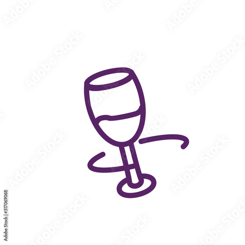 Isolated wine cup vector design