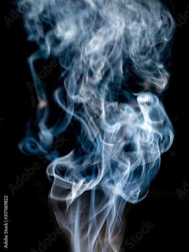 smoke texture on black background © naratip1972