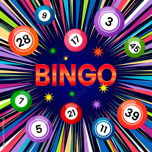 Spin the lotto drum with bingo balls. Lottery Counter.