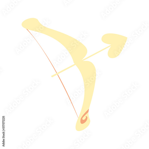 bow with arrow on white background