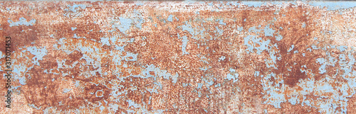 the texture of the rust