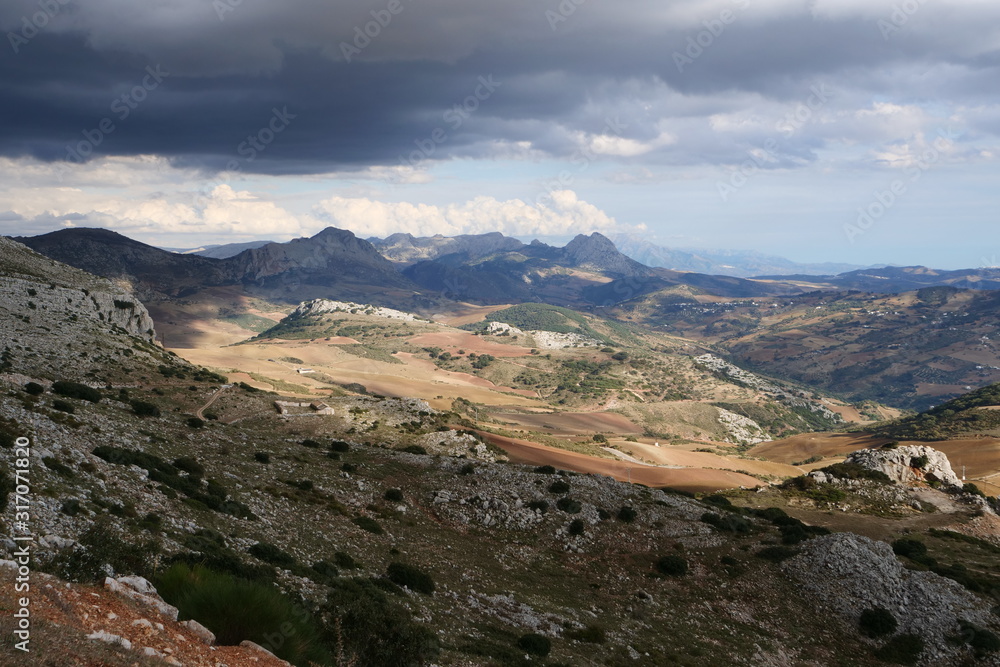 Beautiful panorama view on a superb mountain landscape from the viewpoint 