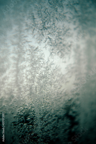 morning frost on window, texture