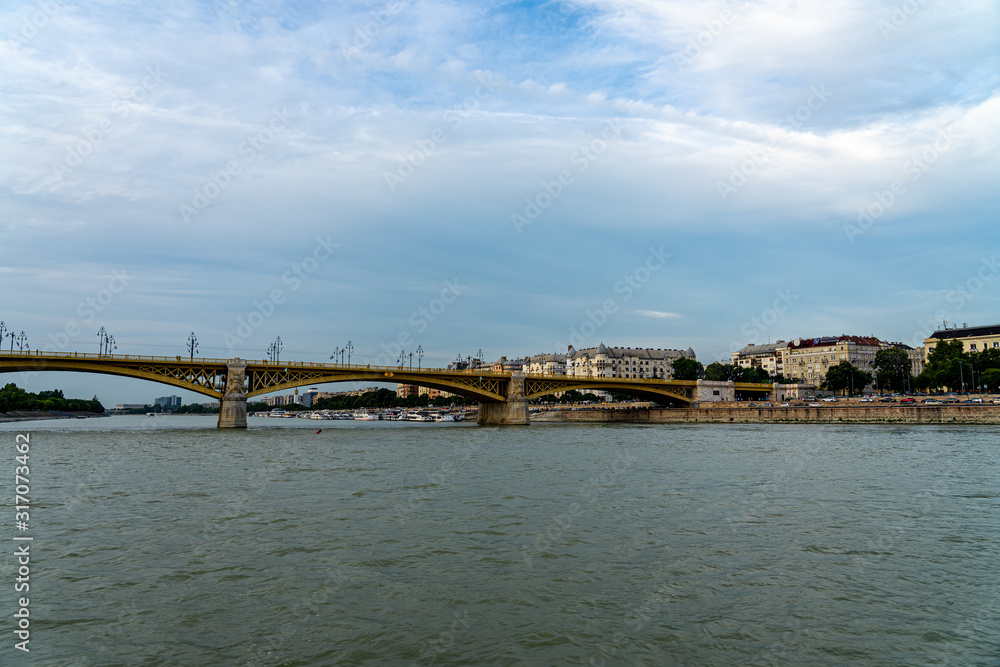 Margaret Bridge in Budapest, Hungary.