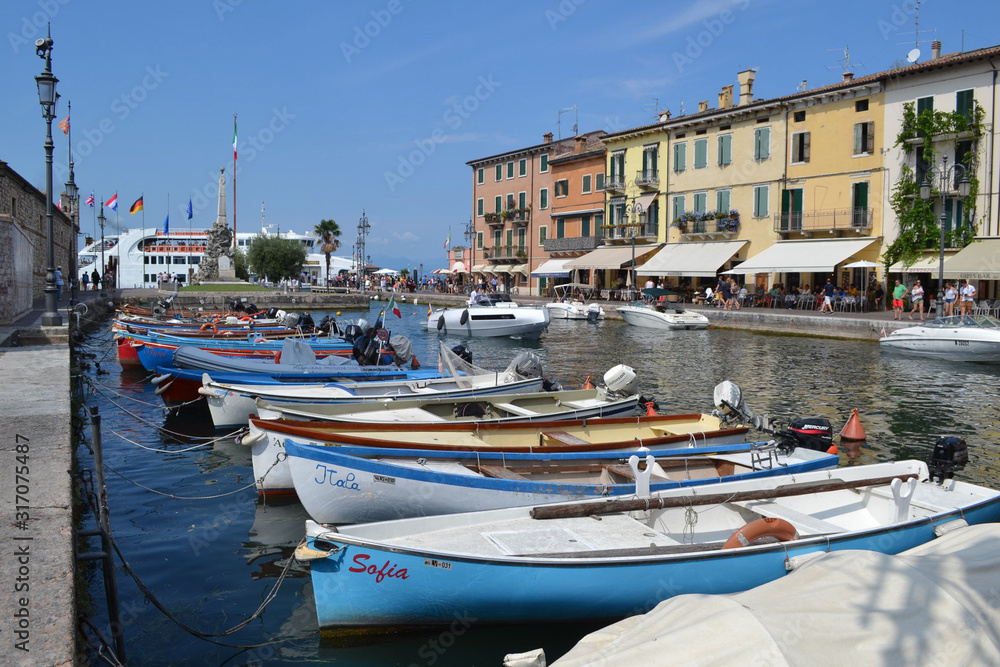 the pier with boats in veneto italy