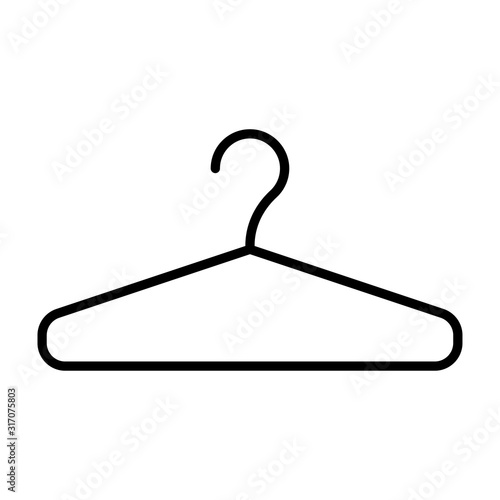 Icon with clothes rack. Vector symbol illustration. Laundry icon.