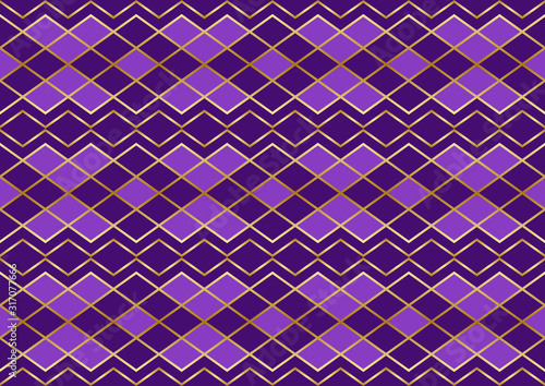 Elegant luxury pattern in traditional Mardi Gras holiday colors. Perfect to decorating clothes for carnival and up any room home, that needs a little color touch.