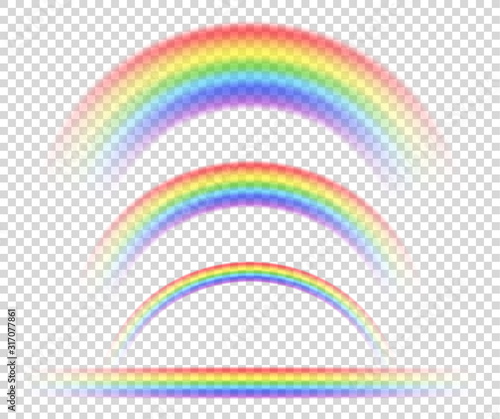 Fotografie, Obraz Vector isolated rainbow object, on transparent background, symbol of sexual minorities