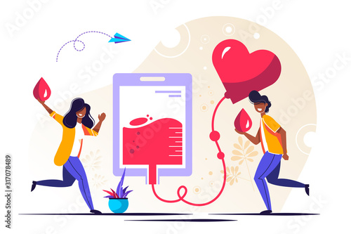 Blood donation vector illustration