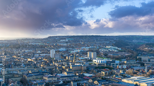 aerial view of the city