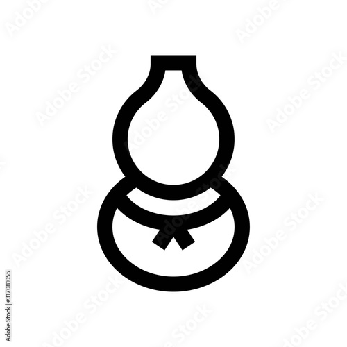 china new year related Chinese calabash vector in lineal style