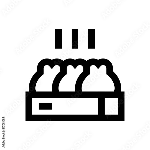 china new year related dim sum in trey vector in lineal style