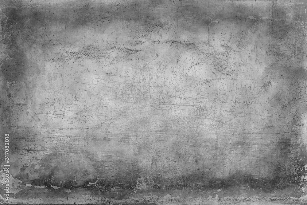 Fototapeta premium old gray wall / abstract vintage gray background, texture old concrete, plaster crack