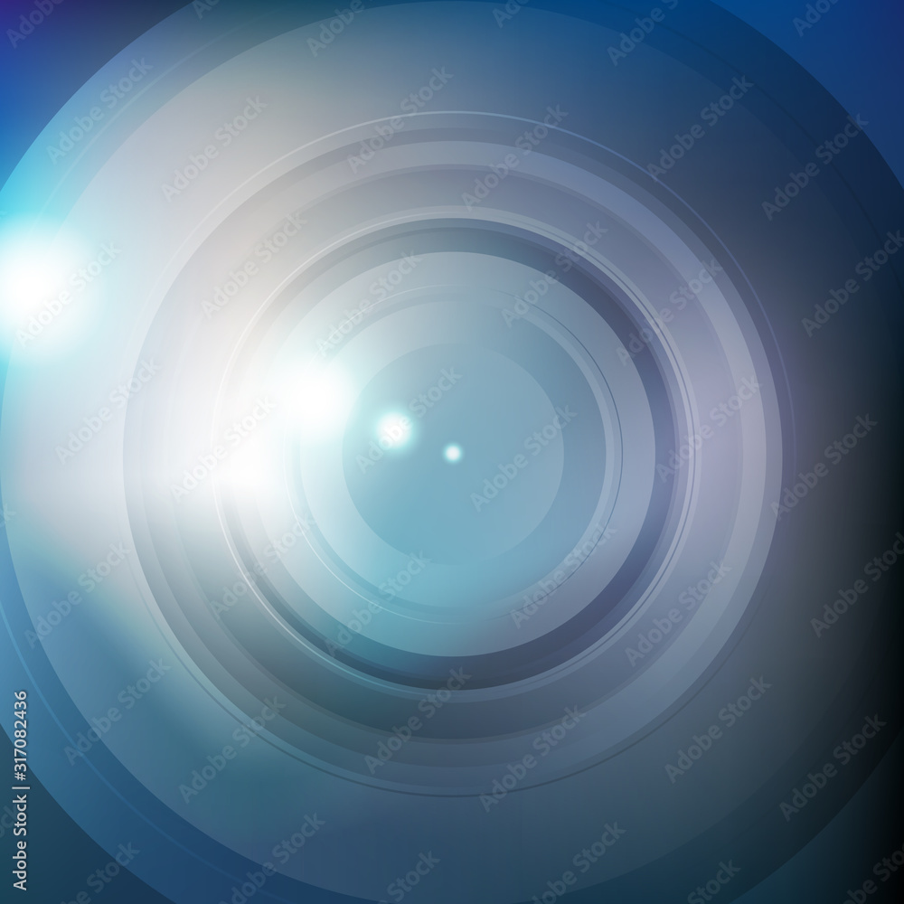 Abstract digital technology circles on blue background Abstract digital technology circles on blue background