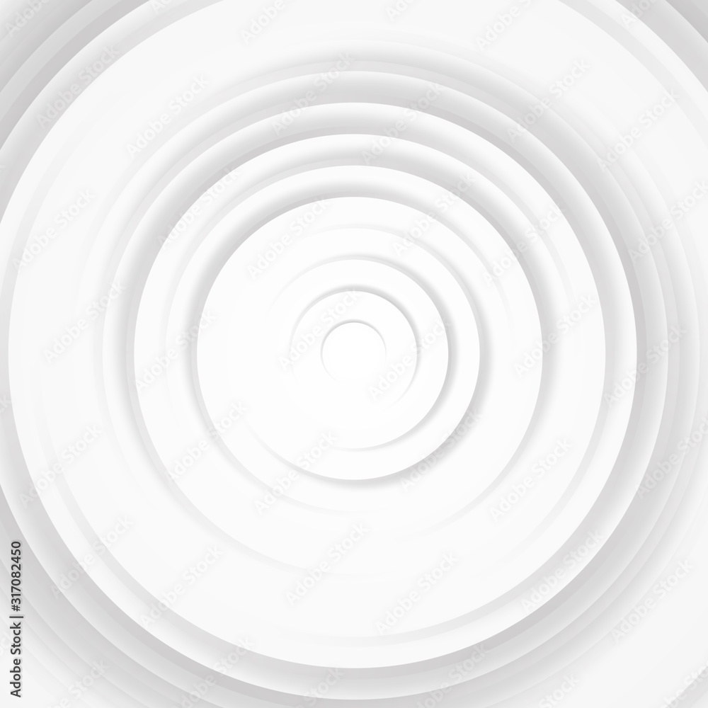 White gray circles abstract background.3D illustration with paper cut style. White gray circles abstract background.3D illustration with paper cut style.